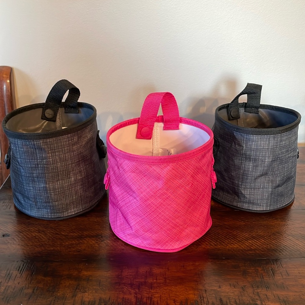 Thirty-one Set of Three Black and Pink Totes